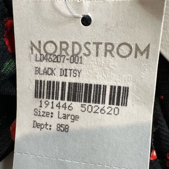 NWT All In Favor Women’s Black Mini Roses Off Shoulder Ruched Mini Dress Size L - Picture 6 of 10